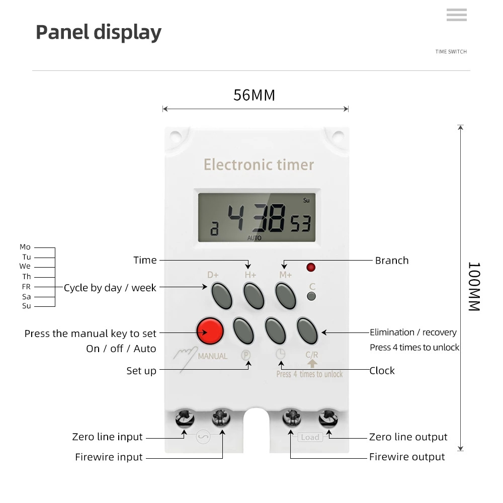 MITE AC220V 25A KG316T Programmable Digital Timer Switch Timer