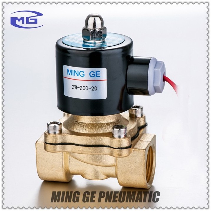 MGPC MINGGE 2W-160-15 Electric Water Air Gas Oil Solenoid Valve 2W Normally Closed 2/2 Way Brass Solenoid Valve