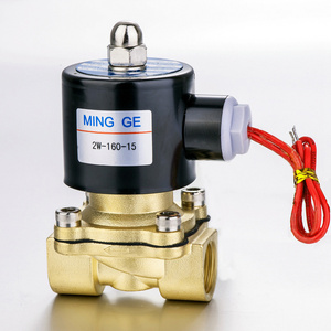 MGPC MINGGE 2W-160-15 Electric Water Air Gas Oil Solenoid Valve 2W Normally Closed 2/2 Way Brass Solenoid Valve