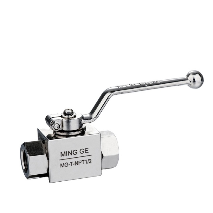 High Quality 8500psi / 586bar Water Flow Control Valve KHB Ball Valve Carbon Steel High Pressure Hydraulic Ball Valve