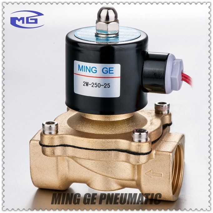 MGPC MINGGE 2W-160-15 Electric Water Air Gas Oil Solenoid Valve 2W Normally Closed 2/2 Way Brass Solenoid Valve