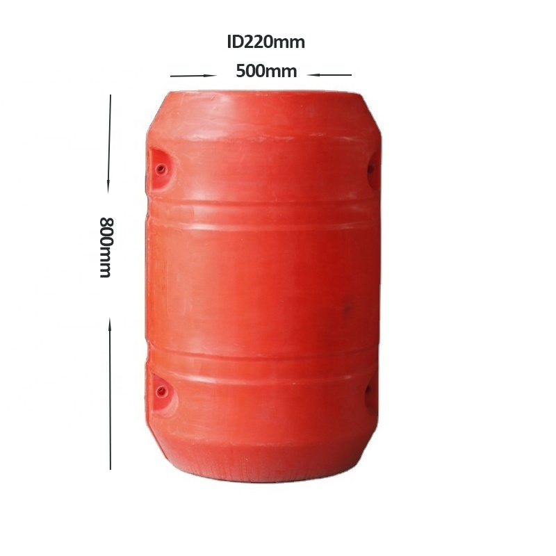 19.7 Inch Floating Dredger HDPE Dredging Pipe Plastic Floating Buoy Filled with EPS