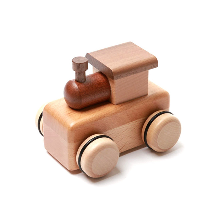 Educational Wood Toy Car For Kids Wooden Music Box Train