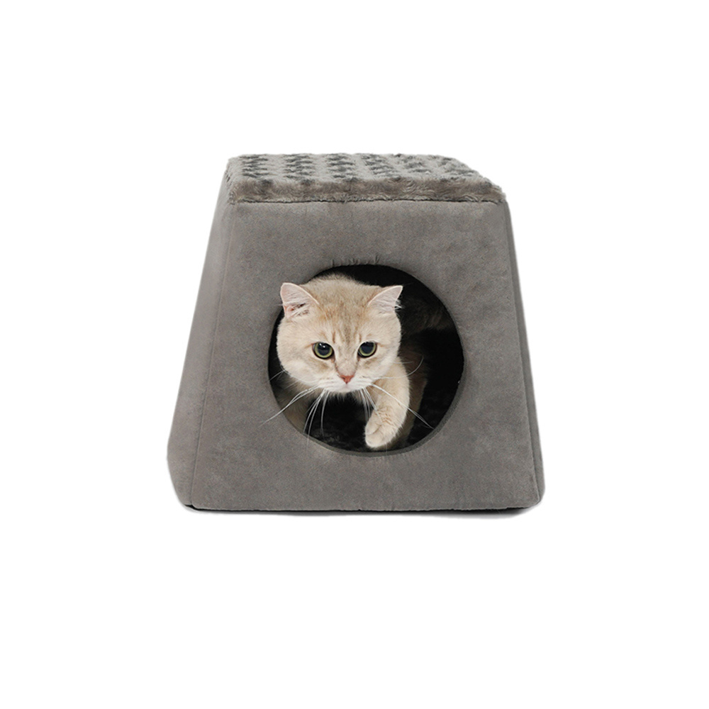 2 Colors  Foldable 2 in 1 Soft Sofa Cat Bed Cave House Sleeping Bag for Hamster Squirrel Small Animal