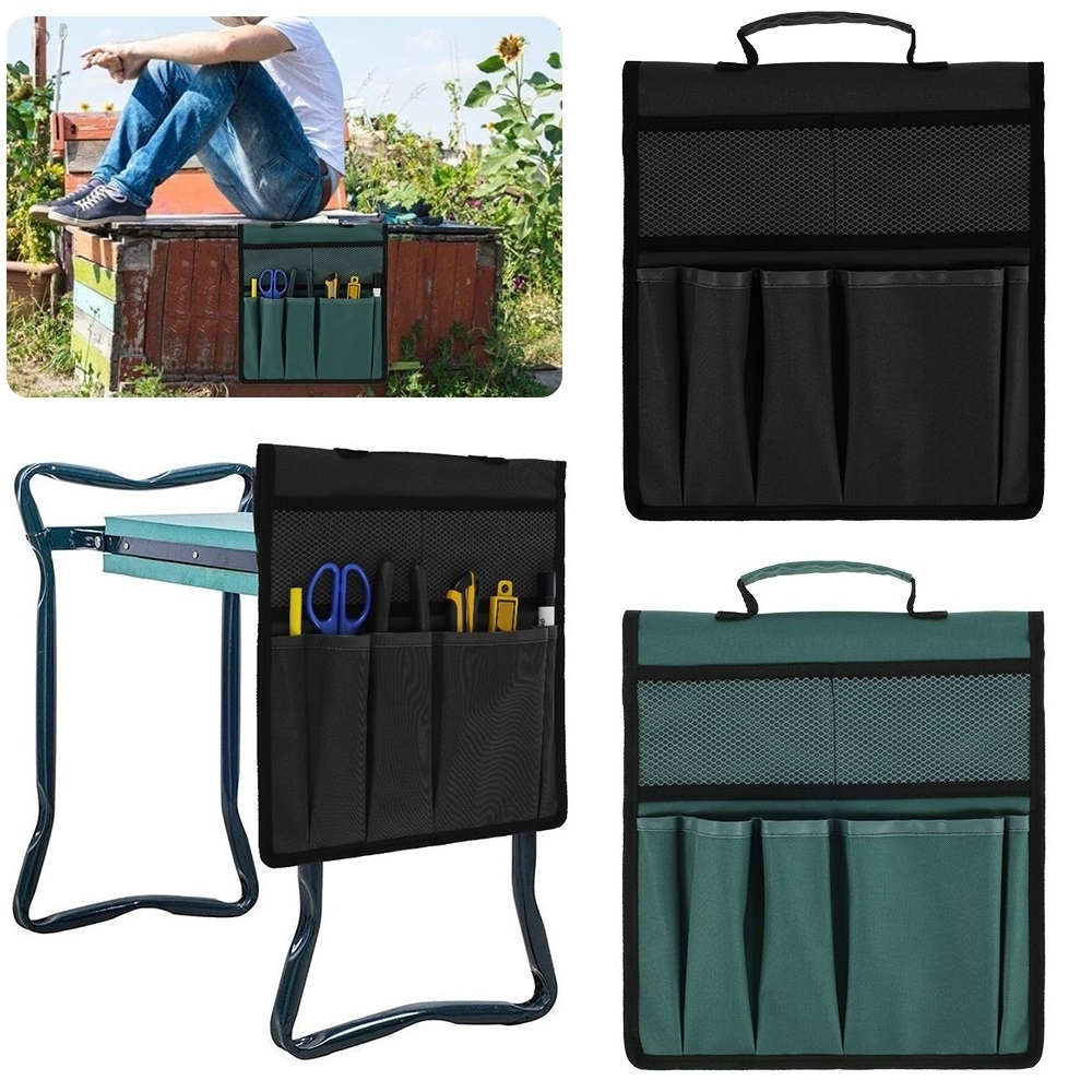 Oxford Garden Kneeler Stool Bag Outdoor Hanging Organizer Tool Organizers Knee Pad Seat Stool Bag Cart Storage Case Pouch