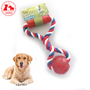 Interactive Pet Supply Dog TPR Toys Dogs Chew Teeth Cleaning Outdoor Training Fun Playing Rope Ball Toy For Large Small Dog Cat