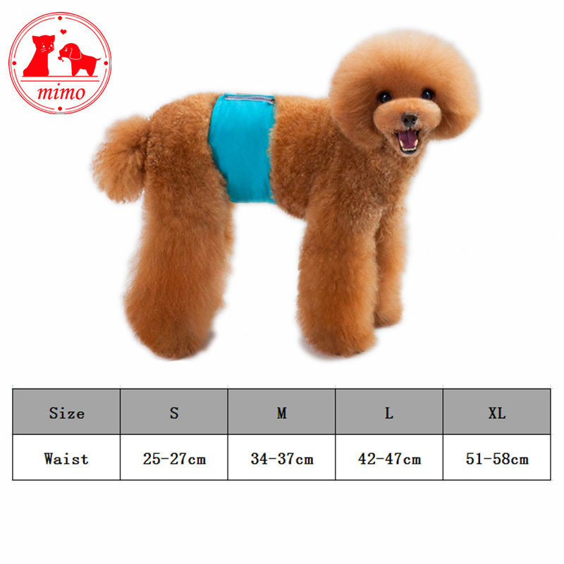 Washable Male Dog Diapers Reusable Durable Comfortable Puppy Pet Dog Belly Warp Physical Pant for Small Medium Large Dogs S - XL