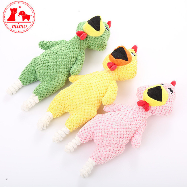 Pet Dogs Toys Popular Funny Screaming Chicken Plush Soft Chewing Interactive Toy Squeak Toys