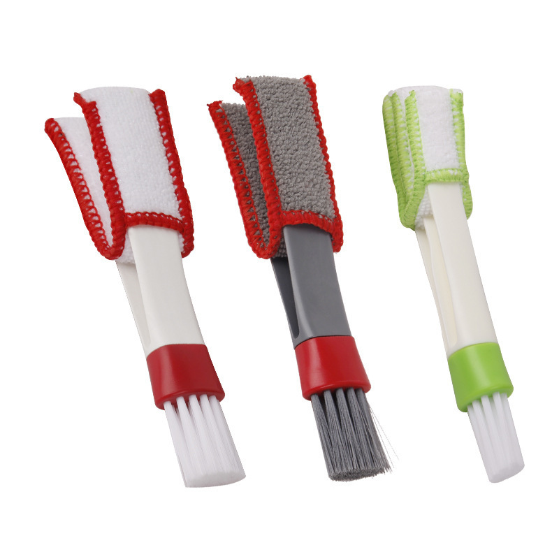 Multi-functional double-head slit brush Automotive air conditioning outlet cleaning brush Shutter keyboard dust brush