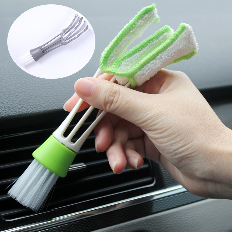 Multi-functional double-head slit brush Automotive air conditioning outlet cleaning brush Shutter keyboard dust brush