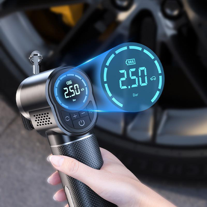 Portable Rechargeable 7.4V Electric Air Pump Tire Inflator Battery Cordless Air Compressor for Ball Bike Motorbike Car