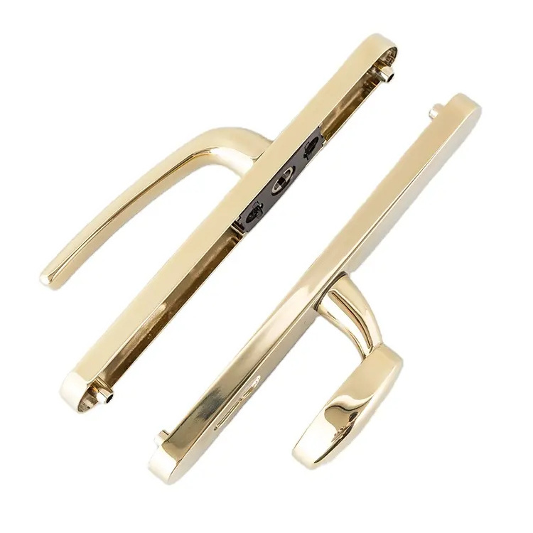 ISO9001Factory OEM Powder Coating interior zinc alloy gold door handle with modern european style