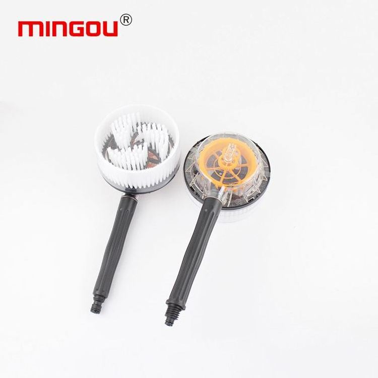 hot sell wheel brush handle rotary round high pressure washer dust brush/car washer cleaning brush