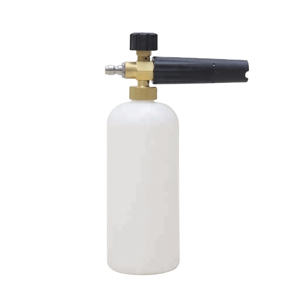 Pressure Washer Foam Cannon, Snow Foam Lance Adjustable Soap Dispenser Nozzle 1L Bottle Compatible with 1/4