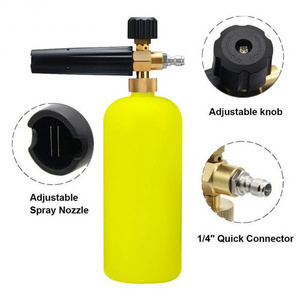 Hot Selling Foam nozzle Adjustable Pressure Nozzle Foam Generator With 1/4 In Connector Car Snow Foamer Washer Clean