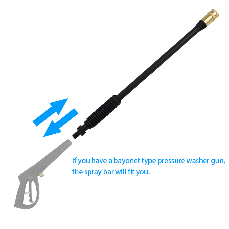 high pressure cleaning M22*1.5 160bar water gun with brass quick connection rod