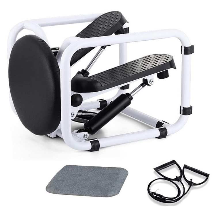 Korea Fitness Equipment Home Use Stepper Desk Multi-Functional Mini Stepper Twist Stepping Machine with Resistance Bands