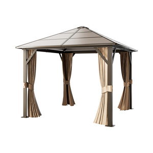 Motorized Pergola Roof Outdoor Aluminum Modern Louver Wall Mounted Gazebo