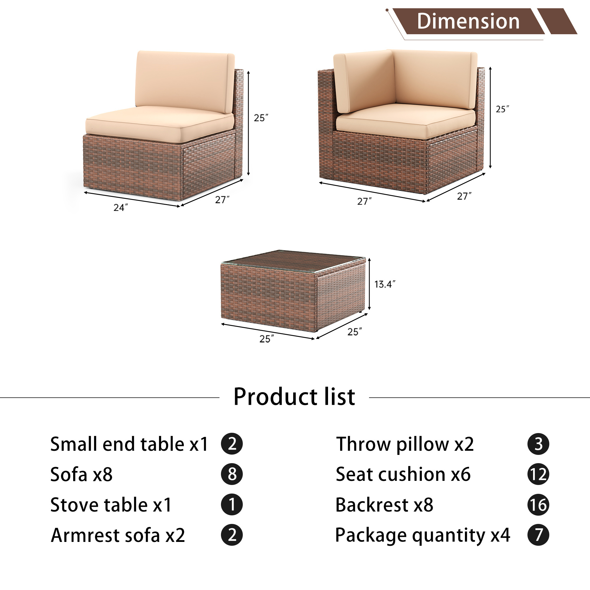 Outdoor garden furniture Modular Sectional Outdoor Sofa Set 15Pcs Grey Aluminum Platform Lounges Garden Lounge Set