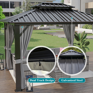 modern gazebos metal roof aluminium outdoor 10x10 gazebo with mosquito net outdoor