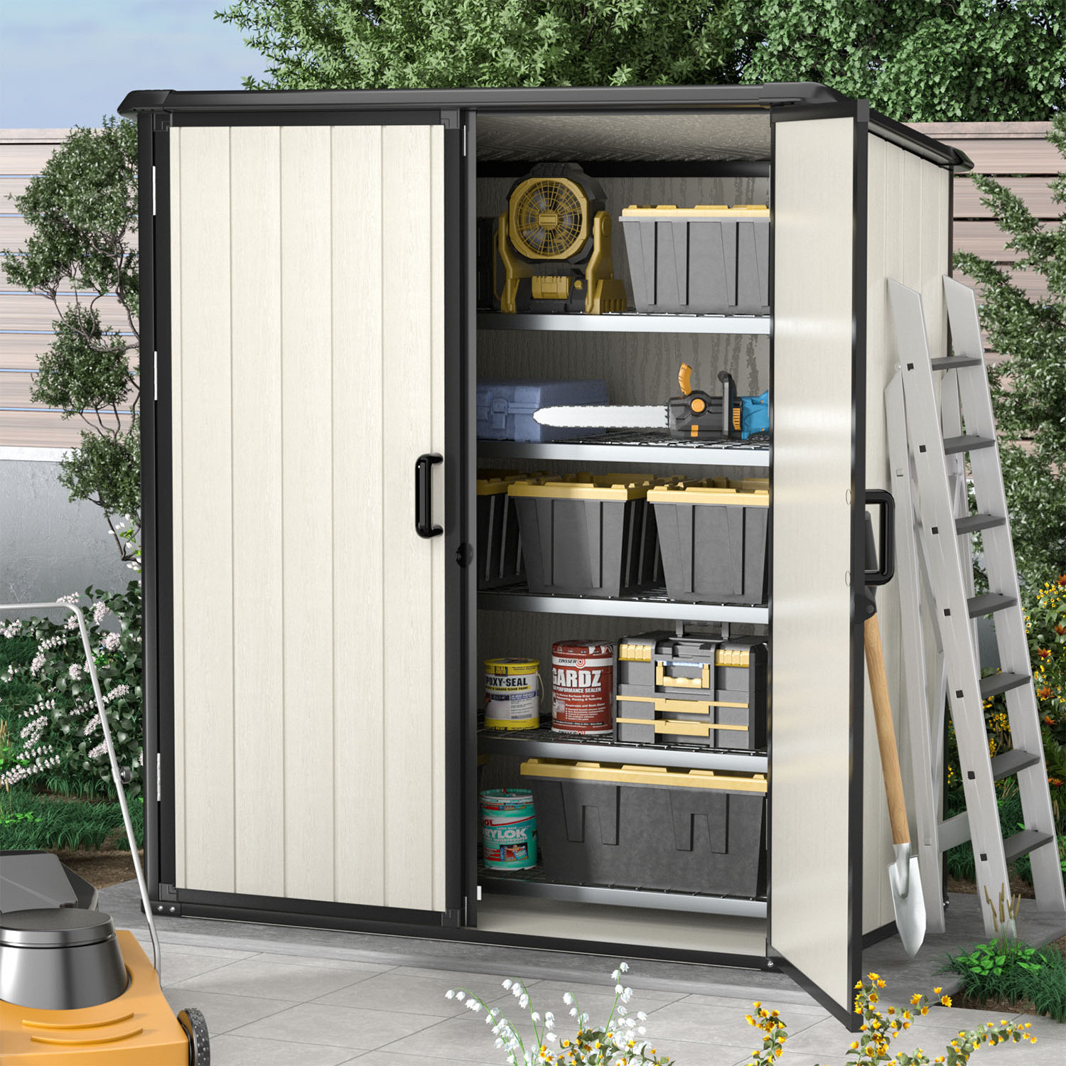 High Performance Metal Tools Storage Shed Green Waterproof Steel Wood Home Garden Shed sheds storage outdoor