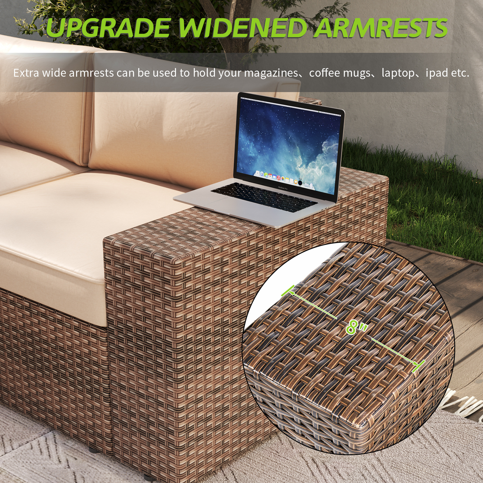 Cheap Rattan Garden Furniture Rattan Wicker Sofa Patio Furniture Flat Pack Outdoor Furniture