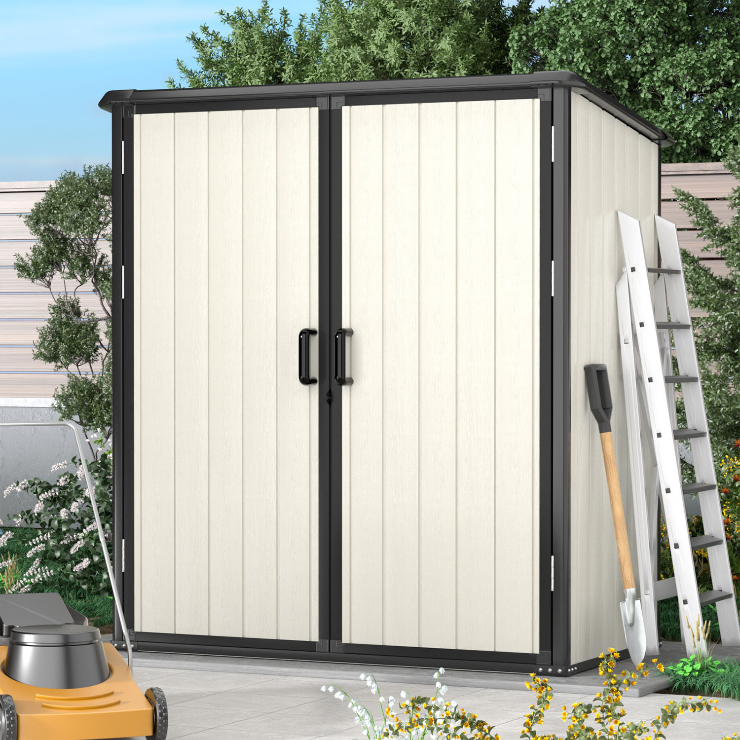 High Performance Metal Tools Storage Shed Green Waterproof Steel Wood Home Garden Shed sheds storage outdoor