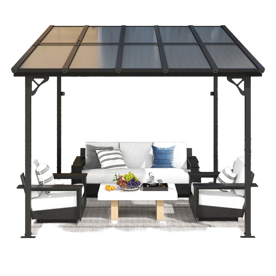 Outdoor Rain and wind resistance comfortable wall mounted gazebo