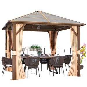 Ningbo manufacturers waterproof gazebo aluminium outdoor polycarbonate roof gazebo