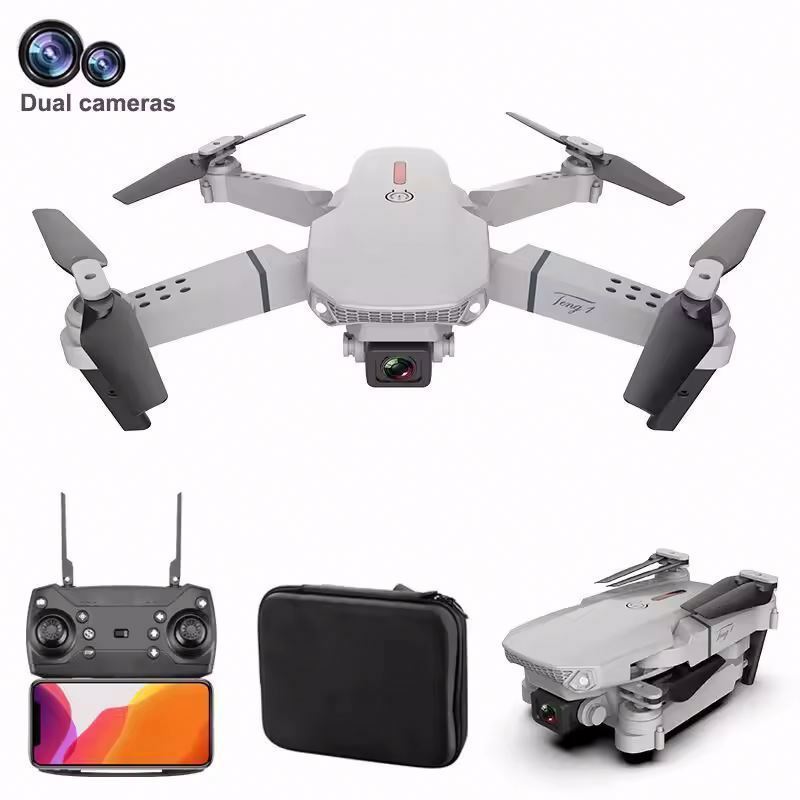 High Quality E88 Drone Dual 4K H-D Camera Mini 3.7V 1800mAh Battery Quadcopter Mobile Phone APP Control Mini RC Foldable Drone