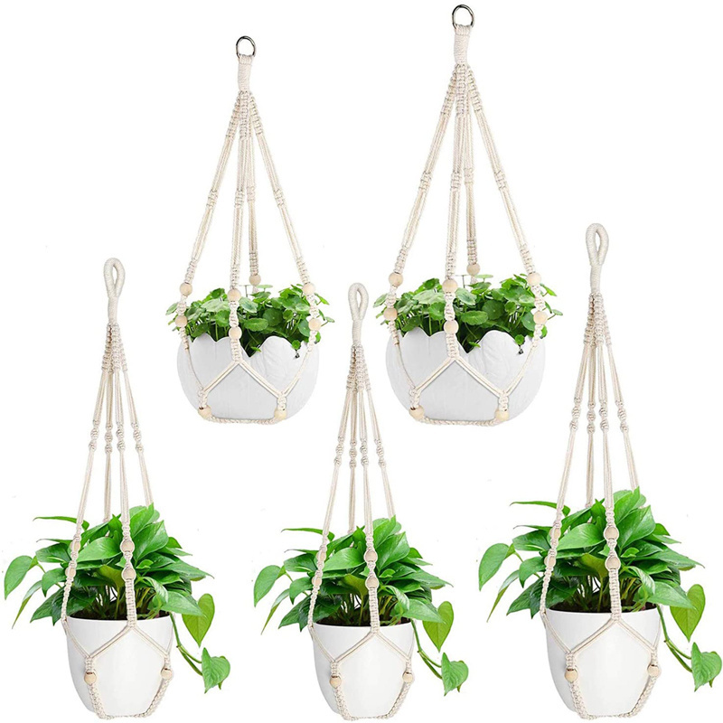 Macrame Plant Hanger Net Hanging Planter Flower Pot Hangers for Indoor Wall and Window Ceiling Boho decoration