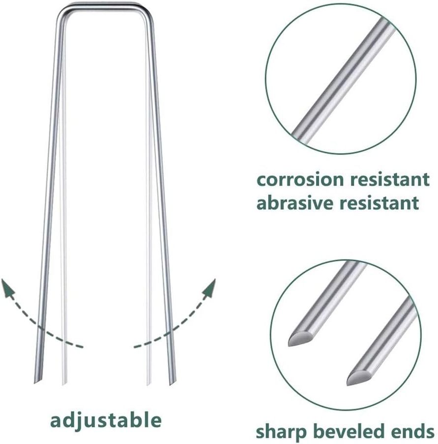 Galvanized Steel Garden Stakes Staples Securing Pegs galvanised u pins metal garden staples weed mat pins