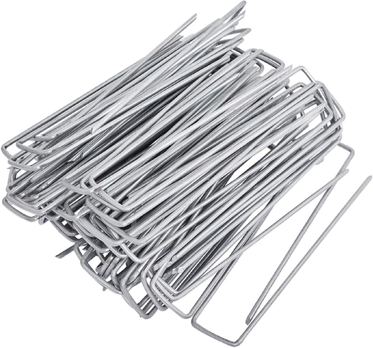 Galvanized Steel Garden Stakes Staples Securing Pegs galvanised u pins metal garden staples weed mat pins