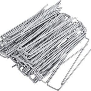 Galvanized Steel Garden Stakes Staples Securing Pegs galvanised u pins metal garden staples weed mat pins