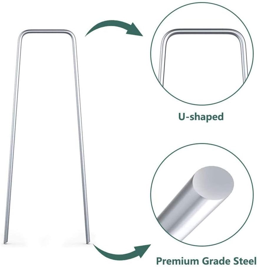 Galvanized steel garden stakes staples securing pegs for weed mat U-shaped pegs