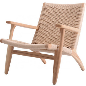 Morezhome modern designer rattan wooden lounge chair leisure chair