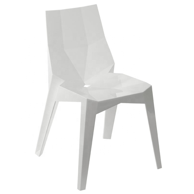 Modern unique stackable designer dining room chair plastic without arms