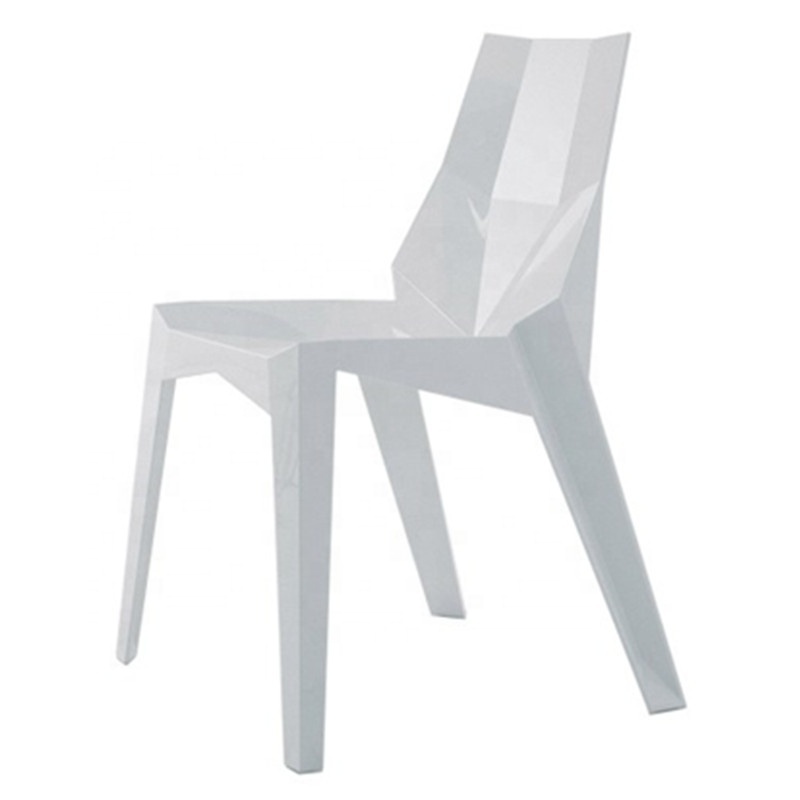 Modern unique stackable designer dining room chair plastic without arms