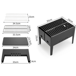 Portable Mini Outdoor Camping Cooking Wood FIRE Stainless Steel Campfire Folding Grill Stove