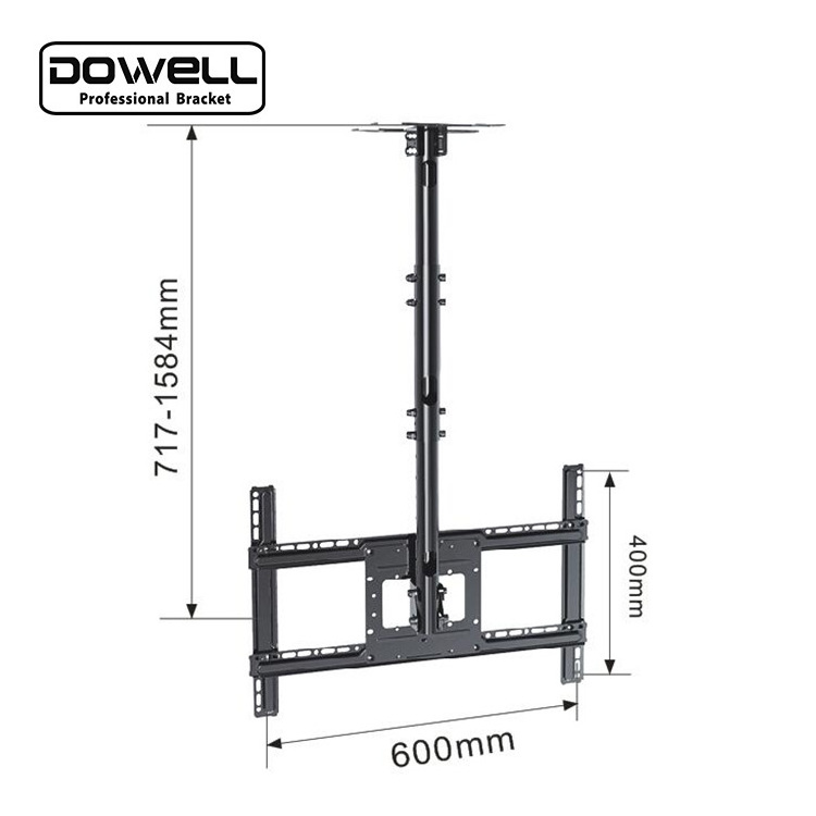 Professional flat roof retractable ceiling TV mount bracket