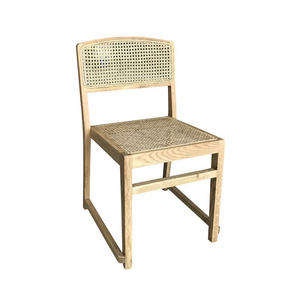 Hotel Indoor French Rattan Cafe Dinning Stackable Restaurant Event Party Wedding Cane Dining Room Wood Bistro Chair