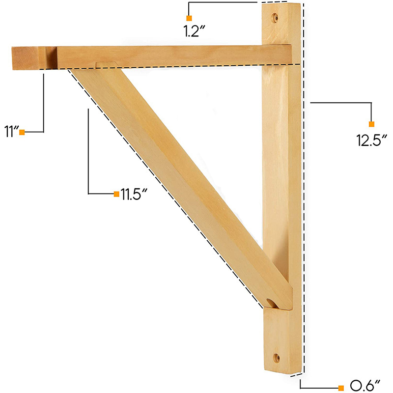 Custom Rustic Wall Mount Wood Bracket Rack Holder Scone Pendant Lamp Kit for DIY Project