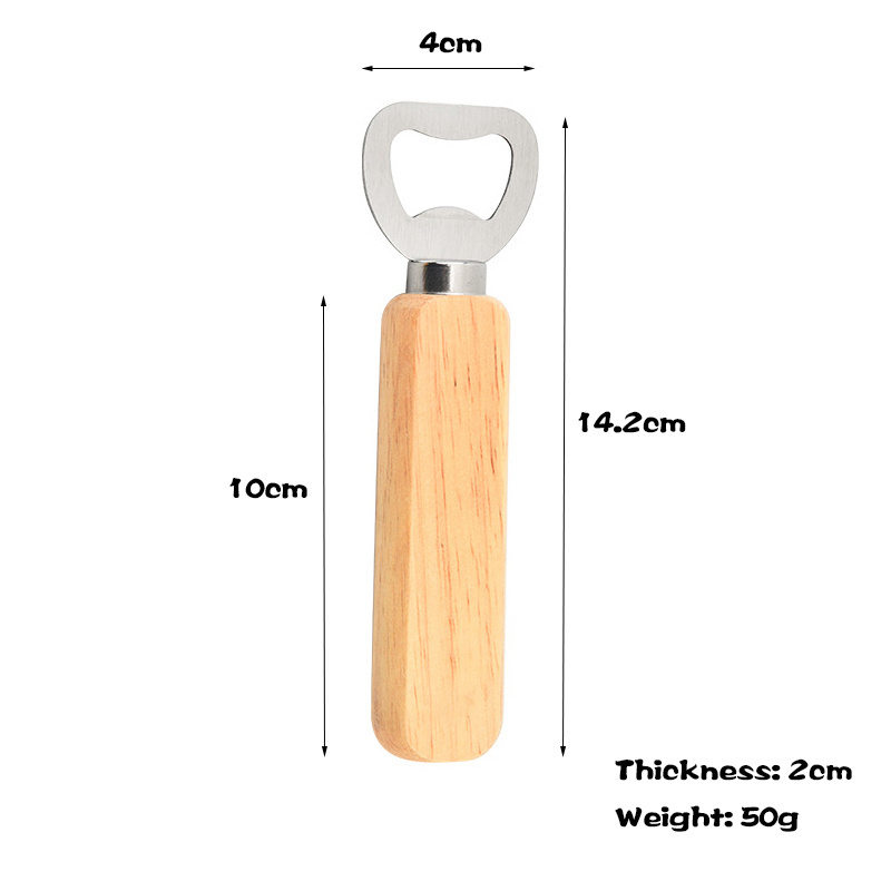 Wholesale Custom Portable Wood Handle Metal Stainless Steel Wooden Travel Corkscrew Beer Bottle Opener