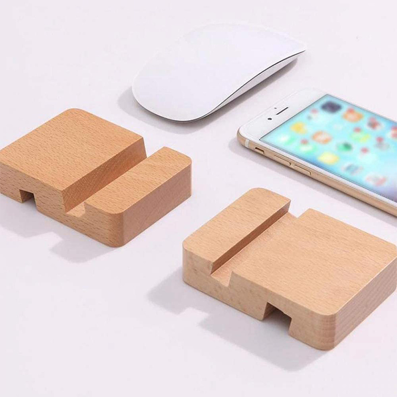 Wholesale Custom Desk Mobile Phone Stand Wooden Cell Phone Holder