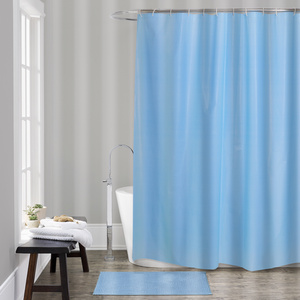 PEVA Shower Curtain with Rustproof Metal Grommet and 3 Magnetic Weights Odor Free Shower Liner