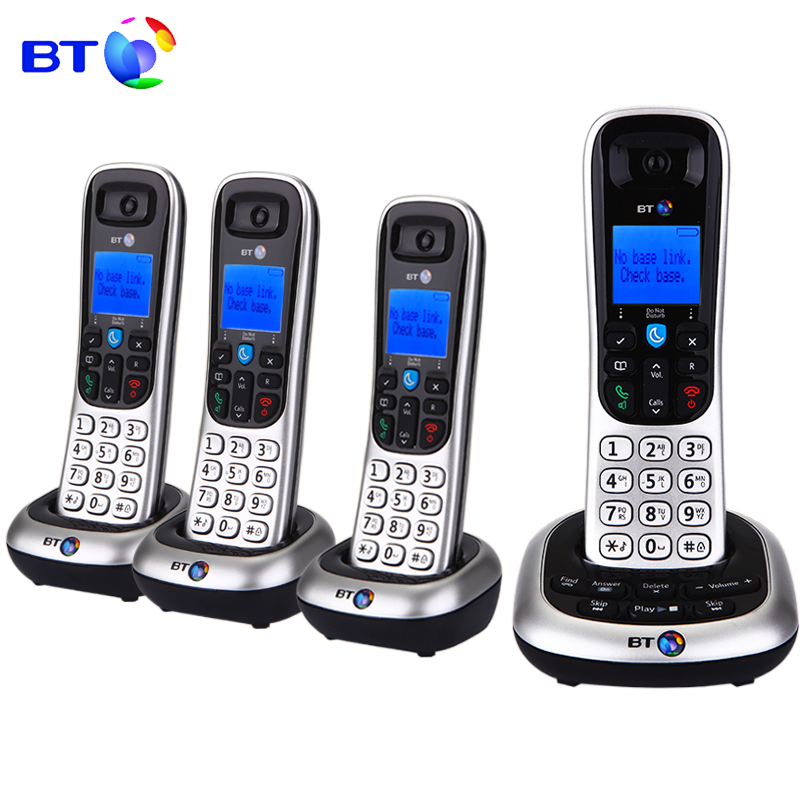 BT2600-4 Desktop Home Telephones  Desk Cordless Phone With Answering Machine