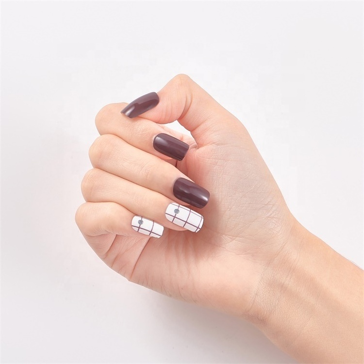 Non-toxic popular special pattern nail stickers, wholesale nail polish custom nail wraps