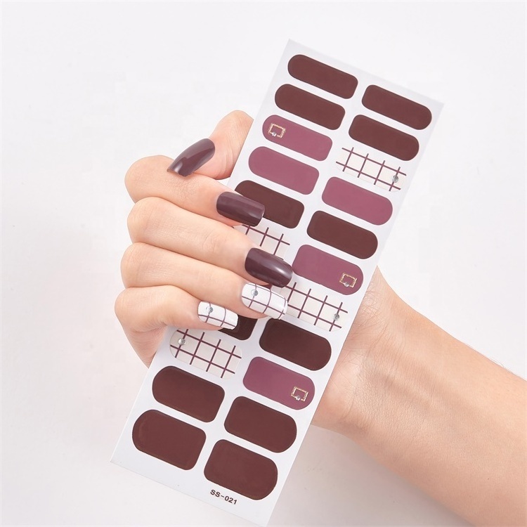 Non-toxic popular special pattern nail stickers, wholesale nail polish custom nail wraps