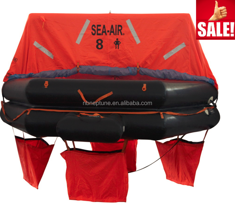 Life Rafts 8 person capacity SOLAS certification for passenger boat