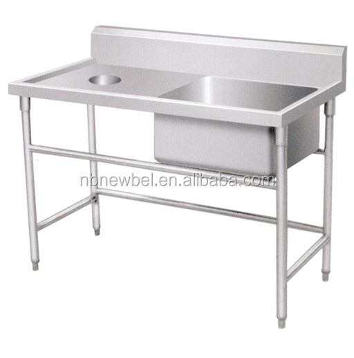 SK-1-1500L Good quality custom size stainless steel sink stand kitchen sink